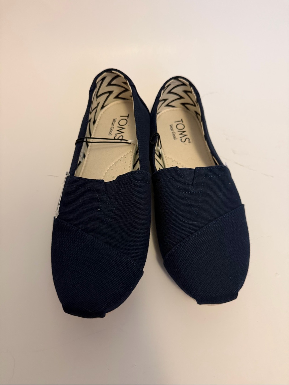 Toms Navy Canvas Slip-On Flats